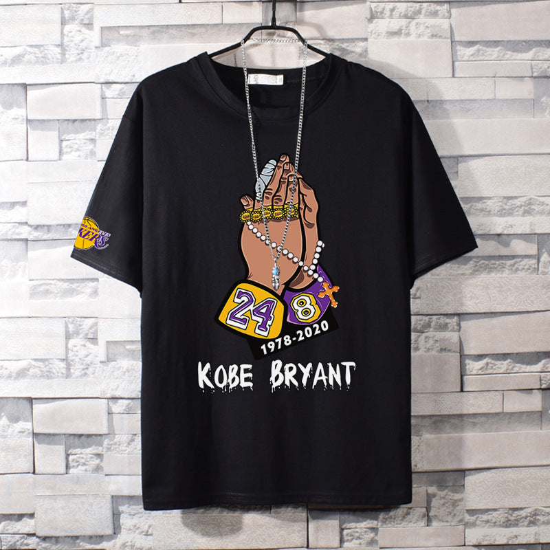 Basketball Sports T Shirt Nba Basketball Clothes James Kobe Cotton Short-Sleeved T-Shirt Men'S Loose
