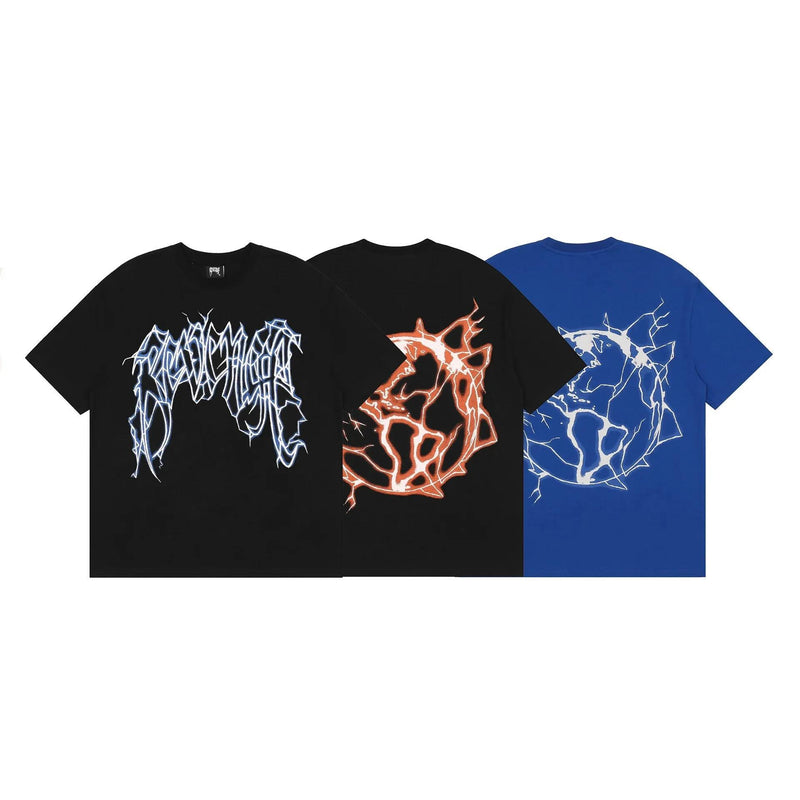 T-shirt dark high set ndy revenge thunder lightning logo