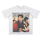 Film Star T Shirt Classic Movie Fight Back to School Cotton Short Sleeve Loose round Neck Retro T-shirt