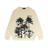 Purple Brand Long Sleeve T-Shirt Fashion Loose Long Sleeve Top