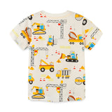 Boy T Shirt Children's T-shirt Summer Children Cartoon Fashion T-shirt Knitted round Neck Boys' Top