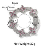 Chains Rap Clover Bracelet Fashion High Sense 5A Zircon St. Valentine's Spectrum