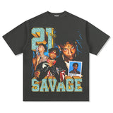 21 Savage T Shirts Loose Distressed T-shirts