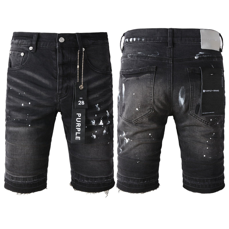 Purple Brand Denim Shorts High Street Black