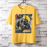 Basketball Sports T Shirt Loose Basketable Nets Durant Korean Style Trendy Printing Basketball Sport Short Sleeve T-Shirt Men