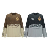 Unisex long-sleeved shirt autumretro color matching