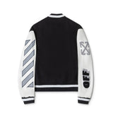 Off White Jacket Spring and Autumn OW Splicing Letter Pattern Baseball Jacket Jacket