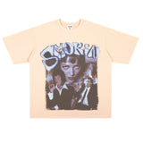 Film Star T Shirt Cotton Short Sleeve Loose round Neck Retro Design T-shirt