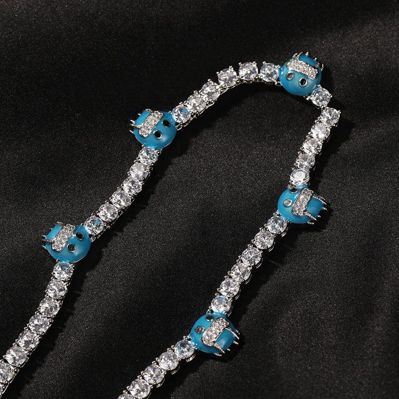 Chains Hip Hop 5mm Tennis Chain Copper with Zircon St. Valentine's Spectrum