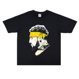 Film Star T Shirt Klaythompson Washed Distressed Printed American T-Shirt Retro Loose Short Sleeve
