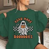 Halloween Ghost Print Crew Neck Sweatshirts Casual Long