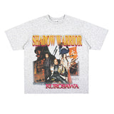 Film Star T Shirt Short Sleeve American Retro Loose round Neck Street T-shirt