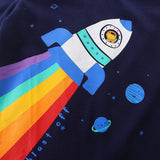 Boy T Shirt Summer Children's T-shirt European and American Style Boys' Short-Sleeved T-shirt Cartoon round Neck