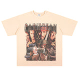 Film Star T Shirt Trendy Cotton Short Sleeve Loose round Neck Retro Design T-shirt for Men and Women