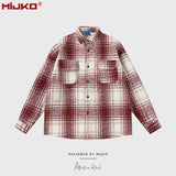 MIJKO Mens Jacket  Plaid Jacket Unisex