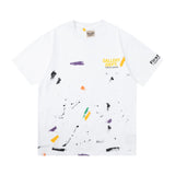 Gallery Dept T-Shirt Hand Painted Color Graffiti Print Short Sleeve T-Shirt