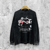 Purple Brand Distressed Long Sleeve Shirt Fashion Distressed Loose Long-sleeved Top