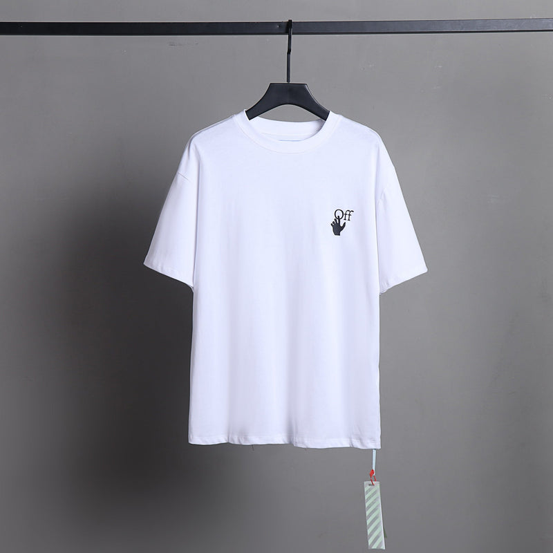 Ow T Shirts Bamboo Leaf Graffiti Arrow Male and Female Trendy Brand Short Sleeve