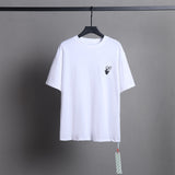 Ow T Shirts Bamboo Leaf Graffiti Arrow Male and Female Trendy Brand Short Sleeve