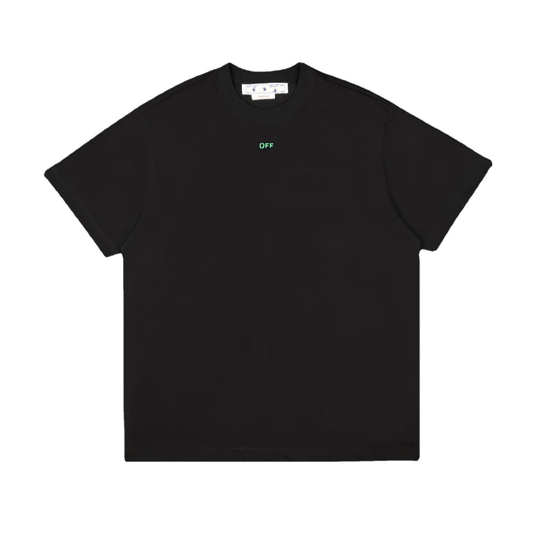 Off Whtie T Shirts Green Mushroom Male And Female Trendy Brand Short Sleeve
