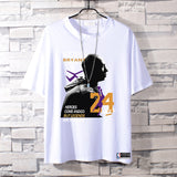 Basketball Sports T Shirt Commemorative Kobe No. 24 Signature Short-Sleeved T-Shirt Men'S Loose Casual Sweatshirt Student