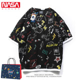 Nasa T-Shirt Short-Sleeved Bottoming Shirt T-Shirt Men'S Cotton T-Shirt Men'S Summer