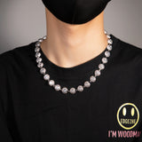 Chains hiphop12MM necklace punk copper zircon hip hop Royalty Spectrum