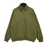 Rhude Hoodie Stand Collar Zipper Embroidery Stitching Sweater for Men and Women Autumn and Winter