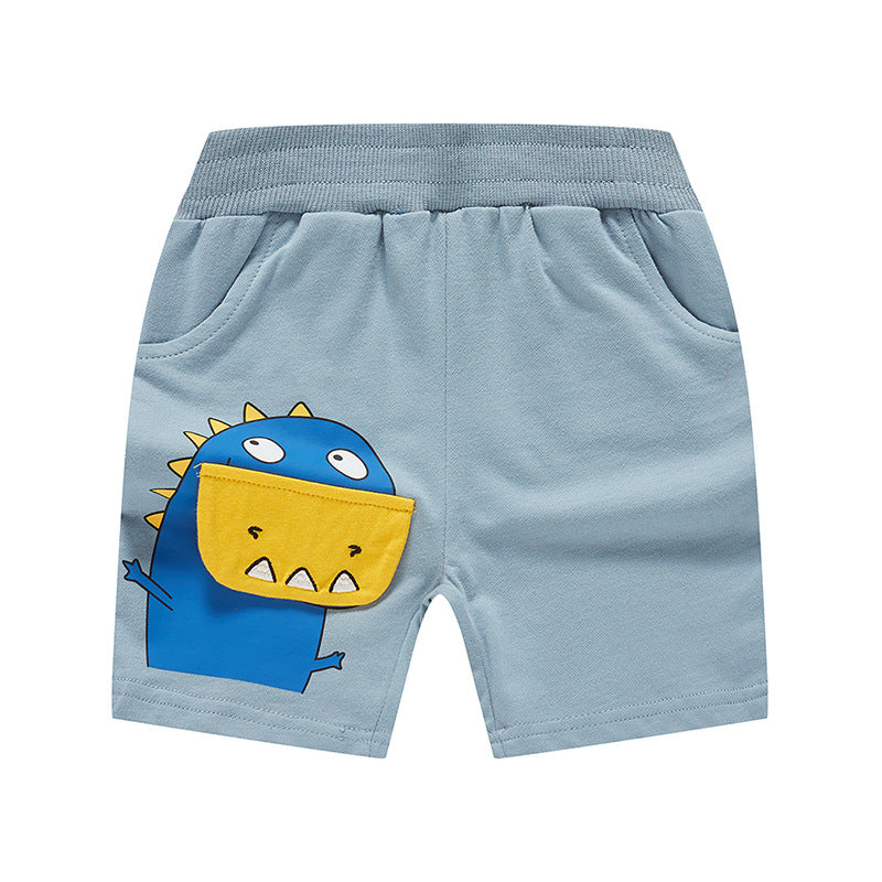 Boy Shorts Boy Pants Shorts Summer Shorts Three-Dimensional Dinosaur Baby Casual Pants
