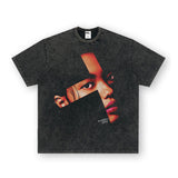 Vintage T-shirts American Short Sleeve T-Shirt Autumn Cotton Crew Neck