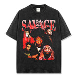 21 Savage T Shirts Loose Distressed T-shirts