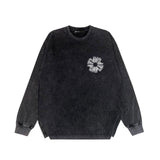Purple Brand Distressed Long Sleeve Shirt Fashion Distressed Loose Long-sleeved Top