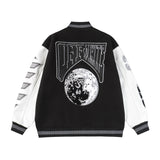 Off White Jacket Spring and Autumn OW Moon Letter Pattern Baseball Jacket Jacket