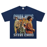 Film Star T Shirt Printed Loose Retro Street Cotton American T-shirt