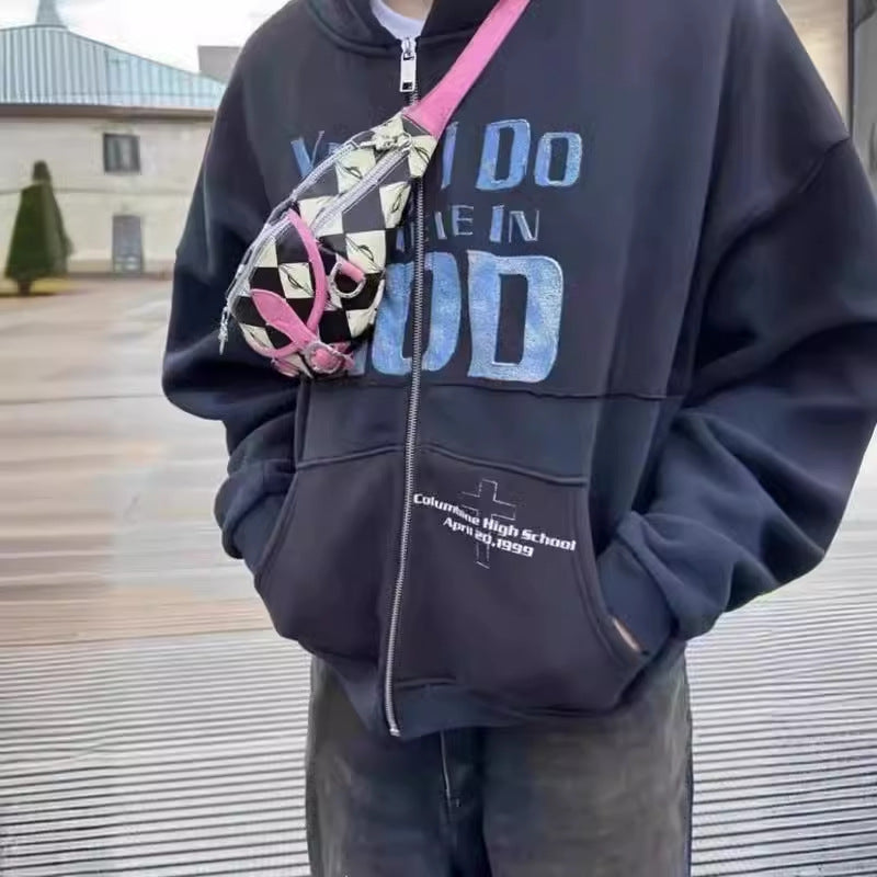 ERD Hoodie Autumn and Winter Printing Loose Casual Hooded Sweater for Men and Women