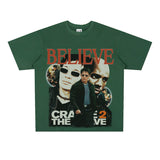 Film Star T Shirt Hong Kong Film Cradle to the Grave Loose Retro Street Cotton T-shirt Men and Women