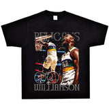 Basket Ball Star T Shirt Wash Distressed T-shirt Retro Short Sleeve