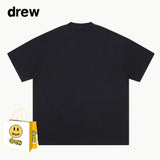 Drew T Shirts Flame Smiley Face Short Sleeve Print