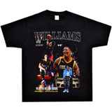 Basket Ball Star T Shirt Mikey Williams Washed Distressed T-shirt Short Sleeve Loose
