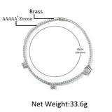 Chains Hip Hop Butterfly Tennis Chain Fashion Collarbone Chain Copper Zirconium Spectrum