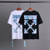 Off Whtie T Shirts Monet Oil Painting Men And Women Same Style Fashion Brand Short Sleeve
