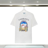 Casablanca T Shirts Animal Print Hip Hop Casual Short Sleeves