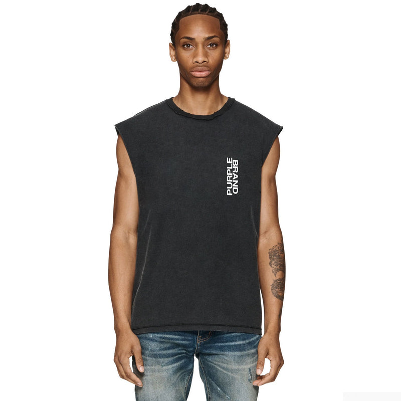 Purple Brand Distressed Tank T Shirts Distressed Sleeveless T-shirt Vest