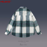 MIJKO Mens Jacket Lapel Thick Shirt