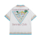 Casablanca Shirts And Shorts 2 Pieces Set Summer Casual Waves
