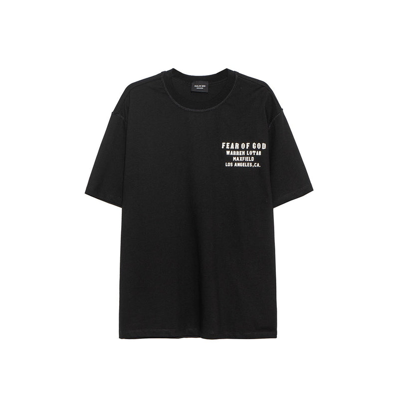 Fog Essentials T Shirts Spring/Summer FOG Sanskrit Alphabet Pattern Crew Neck Short Sleeves