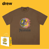 Drew T Shirts Cotton Short Sleeve Loose Men's Short Sleeve