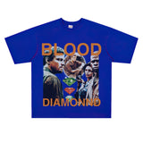 Film Star T Shirt Loose Heavy American Retro Street Cotton T-shirt Men and Women