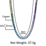 Chains 4mm Color Zircon Tennis Chain Hip Hop Royalty Spectrum