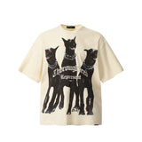 Unisex T-Shirts Doberman REPRESENT Vintage Loose Short Sleeves